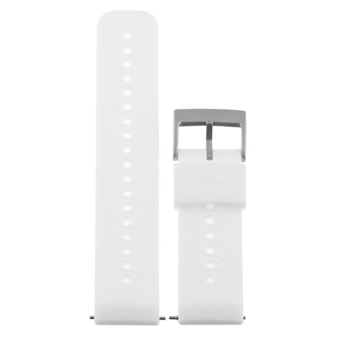 Su.r23 Main White (Silver Buckle) StrapsCo Silicone Rubber Watch Band Strap Compatible With Suunto Spartan Sport Wrist HR Baro