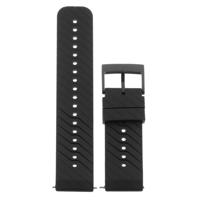 Su.r23.mb Main Black (Black Buckle) StrapsCo Silicone Rubber Watch Band Strap Compatible With Suunto Spartan Sport Wrist HR Baro