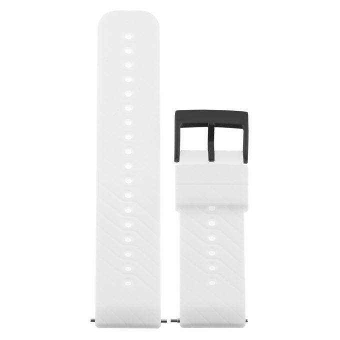 Su.r23.mb Main White (Black Buckle) StrapsCo Silicone Rubber Watch Band Strap Compatible With Suunto Spartan Sport Wrist HR Baro