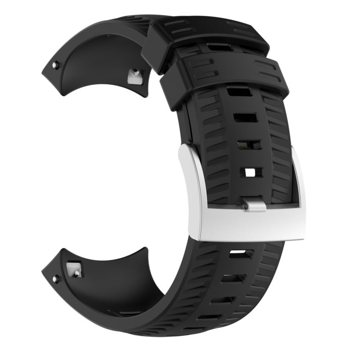 Su.r24 Back Black StrapsCo Silicone Rubber Watch Band Strap Compatible With Suunto 9