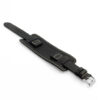 DASSARI Leather Cuff Strap In Black W White Stitching P616.1.22