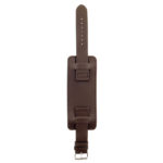DASSARI Leather Cuff Strap In Dark Brown P616.2 Pic2
