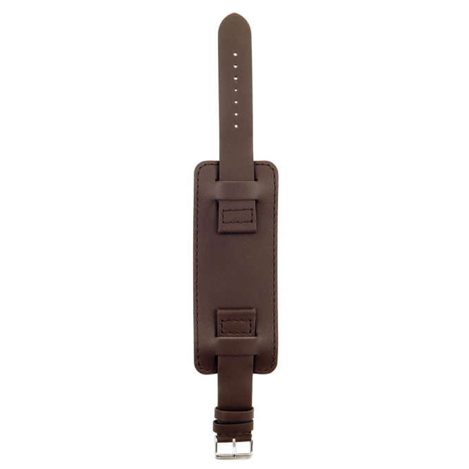 DASSARI Leather Cuff Strap In Dark Brown P616.2 Pic2