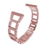 Fb.m80.rg Alt Rose Gold StrapsCo Alloy Watch Bracelet Band Strap With Rhinestones For Fitbit Versa