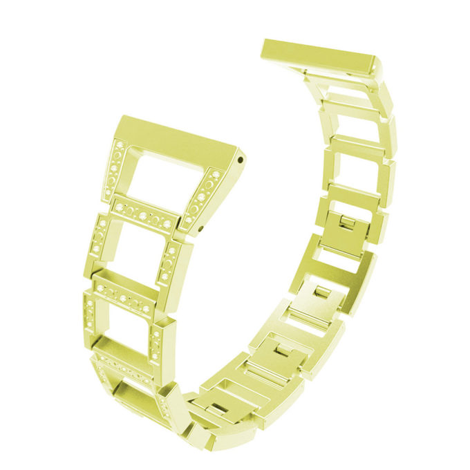 Fb.m80.yg Alt Yellow Gold StrapsCo Alloy Watch Bracelet Band Strap With Rhinestones For Fitbit Versa