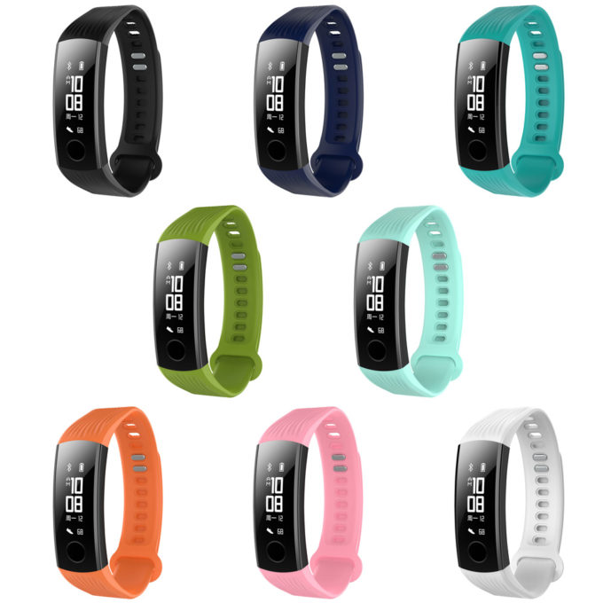 H.r4 All Colors StrapsCo Silicone Rubber Watch Band Strap Compatible With Huawei Honor Band 3