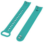 H.r4.11a Angle Turquoise StrapsCo Silicone Rubber Watch Band Strap Compatible With Huawei Honor Band 3