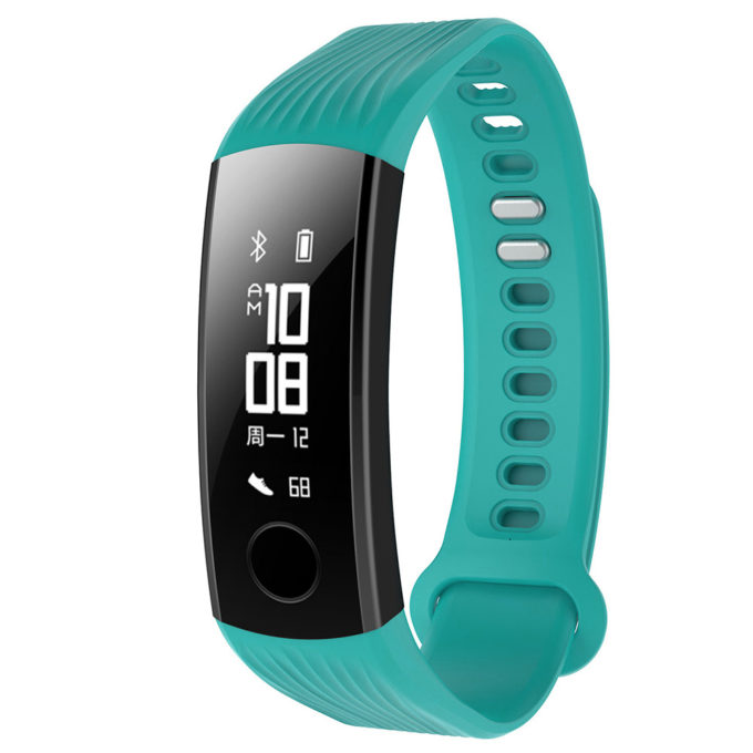 H.r4.11a Main Turquoise StrapsCo Silicone Rubber Watch Band Strap Compatible With Huawei Honor Band 3