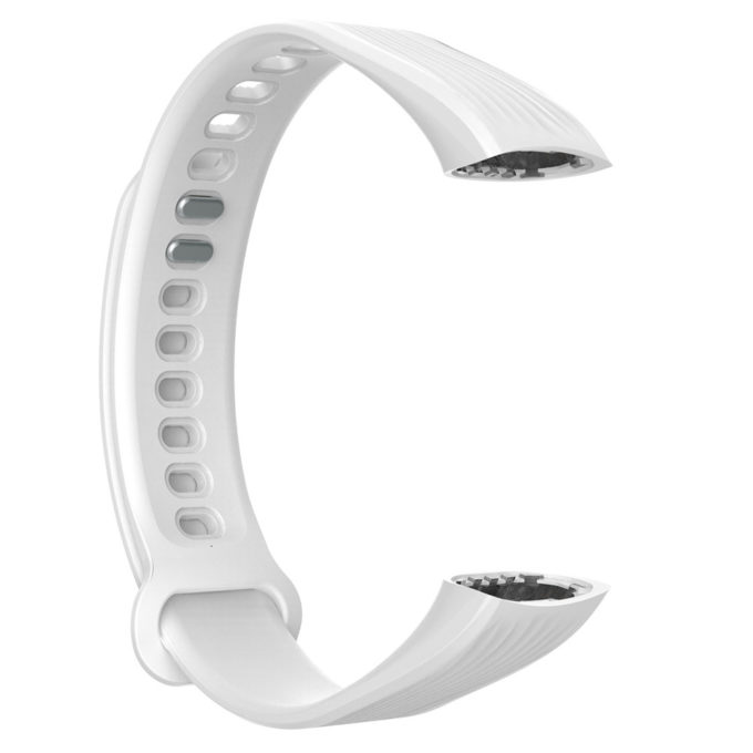 H.r4.22 Alt White StrapsCo Silicone Rubber Watch Band Strap Compatible With Huawei Honor Band 3