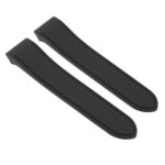 R.cart1.1 Angle Black Strapsco Silicone Rubber Watch Band For Cartier Roadster