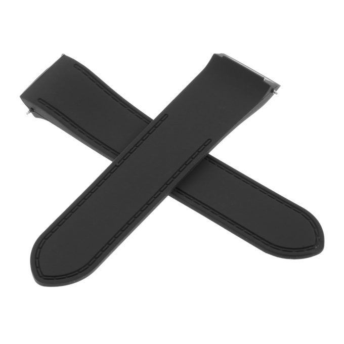 R.cart1.1 Cross Black Strapsco Silicone Rubber Watch Band For Cartier Roadster