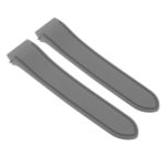 R.cart1.7 Angle Dark Grey Strapsco Silicone Rubber Watch Band For Cartier Roadster
