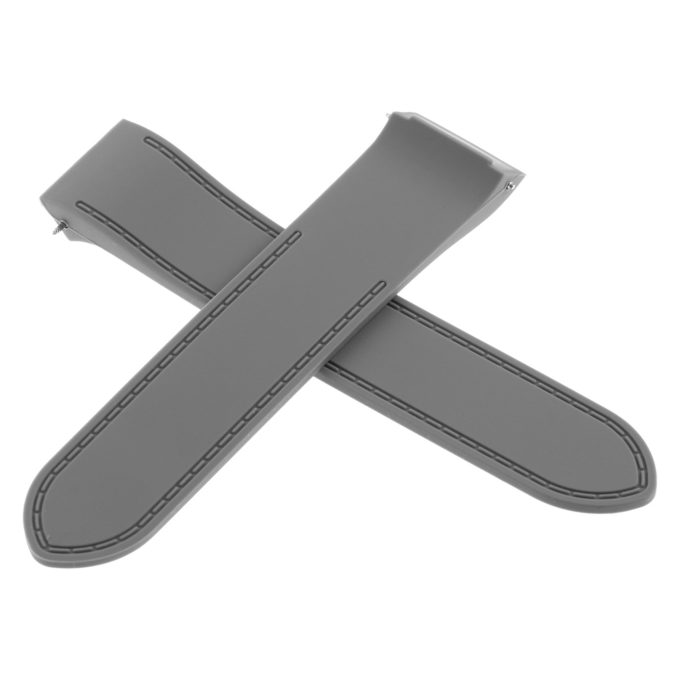 R.cart1.7 Cross Dark Grey Strapsco Silicone Rubber Watch Band For Cartier Roadster