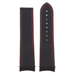 R.om4.1.6 Up Black & Red Strapsco Silicone Rubber Watch Band For Omega Seamaster Planet Ocean
