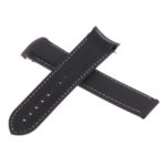 R.om4.1.7 Cross Black & Grey Strapsco Silicone Rubber Watch Band For Omega Seamaster Planet Ocean