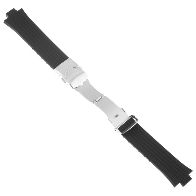 R.ors1.1 Alt Black Strapsco Silicone Rubber Watch Band For ORIS TT1