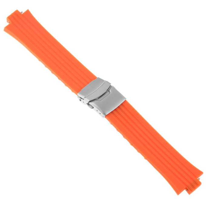R.ors1.12 Main Orange Strapsco Silicone Rubber Watch Band For ORIS TT1