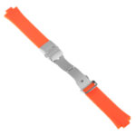 R.ors2.12 Alt Orange Strapsco Silicone Rubber Watch Band For ORIS Aquis