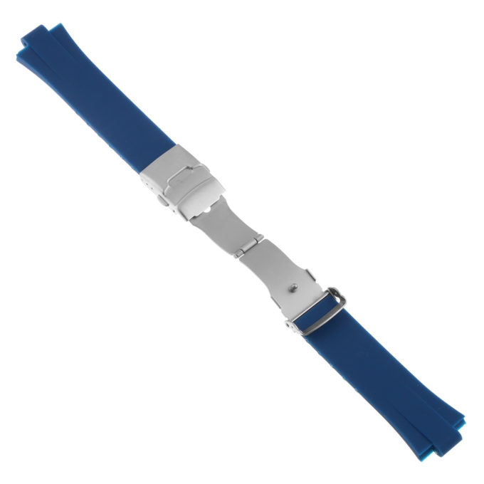 R.ors2.5 Alt Blue Strapsco Silicone Rubber Watch Band For ORIS Aquis
