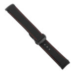 Rom4.1.6.mb Angle Black & Red Strapsco Silicone Rubber Watch Band For Omega Seamaster Planet Ocean With Stainless Steel Black Clasp