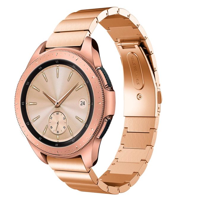 S.m7.rg.20 Main Rose Gold StrapsCo Stainless Steel Watch Band Strap Compatible With Samsung Galaxy Watch, Galaxy Watch Active, Gear S3 & Gear Live