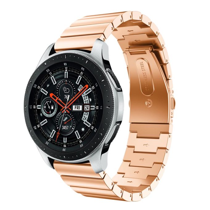 S.m7.rg.22 Main Rose Gold StrapsCo Stainless Steel Watch Band Strap Compatible With Samsung Galaxy Watch, Galaxy Watch Active, Gear S3 & Gear Live
