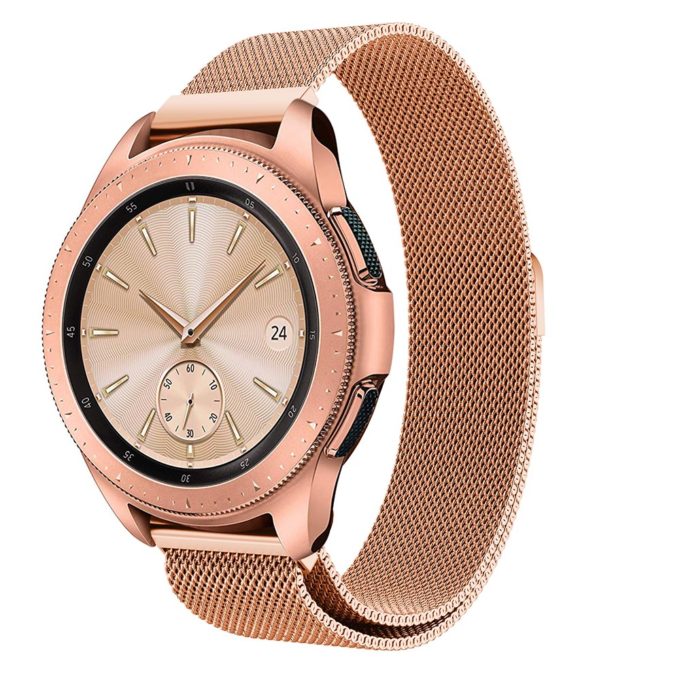 S.m9.rg.20 Main Rose Gold StrapsCo Milanese Mesh Watch Band Strap Compatible With Samsung Galaxy Watch, Galaxy Watch Active & Gear