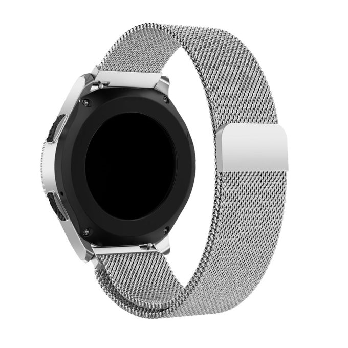 S.m9.ss.22 Back Silver StrapsCo Milanese Mesh Watch Band Strap Compatible With Samsung Galaxy Watch, Galaxy Watch Active & Gear