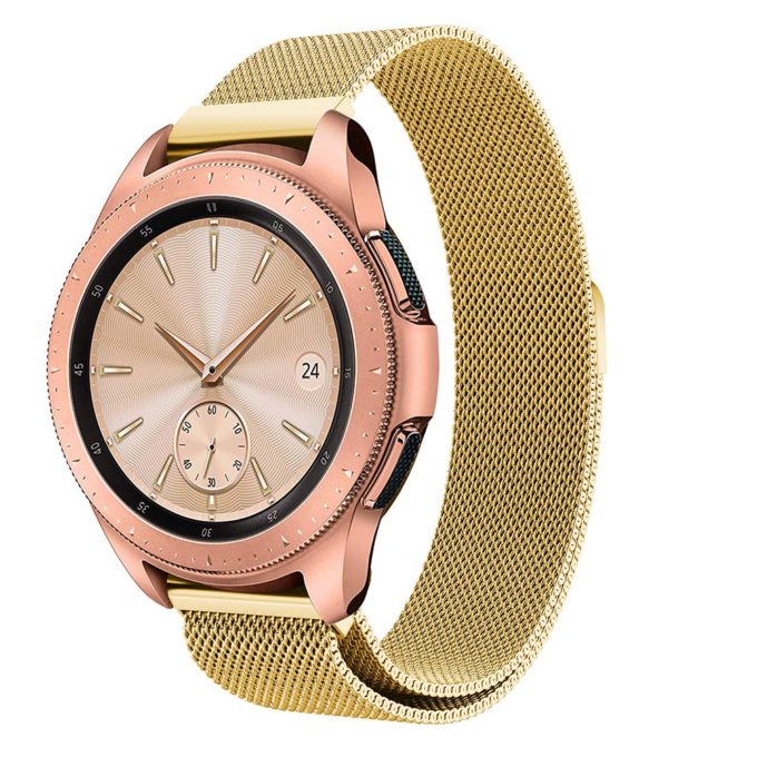 S.m9.yg.20 Main Yellow Gold StrapsCo Milanese Mesh Watch Band Strap Compatible With Samsung Galaxy Watch, Galaxy Watch Active & Gear