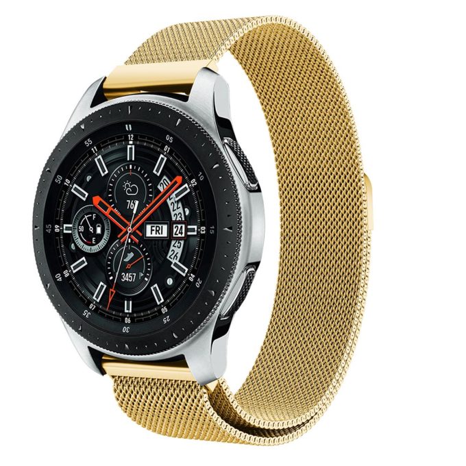 S.m9.yg.22 Main Yellow Gold StrapsCo Milanese Mesh Watch Band Strap Compatible With Samsung Galaxy Watch, Galaxy Watch Active & Gear