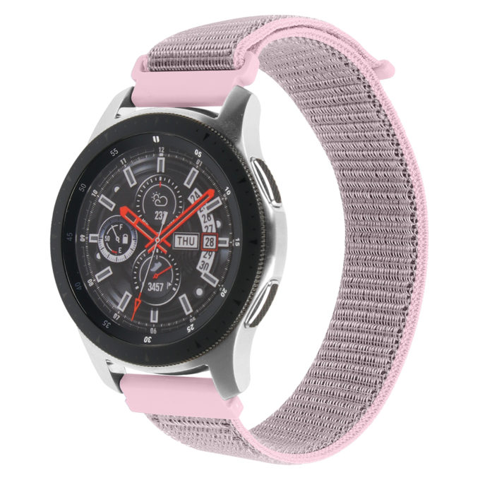 S.ny3.13 Main Pink StrapsCo Woven Nylon Watch Band Strap Compatible With Samsung Galaxy Watch (46mm), Gear S3 Classic, Gear S3 Frontier & Gear Live