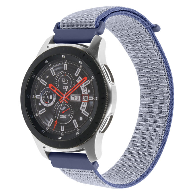 S.ny3.5 Main Blue StrapsCo Woven Nylon Watch Band Strap Compatible With Samsung Galaxy Watch (46mm), Gear S3 Classic, Gear S3 Frontier & Gear Live