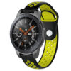 S.r10.1.10 Main Black & Yellow StrapsCo Perforated Silicone Rubber Watch Band Strap Compatible With Samsung Galaxy Watch, Galaxy Watch Active & Gear
