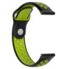 S.r10.1.11 Front Black & Green StrapsCo Perforated Silicone Rubber Watch Band Strap Compatible With Samsung Galaxy Watch, Galaxy Watch Active & Gear