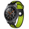 S.r10.1.11 Main Black & Green StrapsCo Perforated Silicone Rubber Watch Band Strap Compatible With Samsung Galaxy Watch, Galaxy Watch Active & Gear