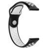 S.r10.1.22 Front Black & White StrapsCo Perforated Silicone Rubber Watch Band Strap Compatible With Samsung Galaxy Watch, Galaxy Watch Active & Gear