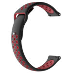 S.r10.1.6 Back Black & Red StrapsCo Perforated Silicone Rubber Watch Band Strap Compatible With Samsung Galaxy Watch, Galaxy Watch Active & Gear