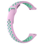 S.r10.13.11a Back Pink & Mint Green StrapsCo Perforated Silicone Rubber Watch Band Strap Compatible With Samsung Galaxy Watch, Galaxy Watch Active & Gear