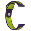 S.r10.18.11 Front Purple & Green StrapsCo Perforated Silicone Rubber Watch Band Strap Compatible With Samsung Galaxy Watch, Galaxy Watch Active & Gear