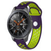 S.r10.18.11 Main Purple & Green StrapsCo Perforated Silicone Rubber Watch Band Strap Compatible With Samsung Galaxy Watch, Galaxy Watch Active & Gear