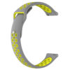 S.r10.7.10 Back Grey & Yellow StrapsCo Perforated Silicone Rubber Watch Band Strap Compatible With Samsung Galaxy Watch, Galaxy Watch Active & Gear