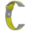 S.r10.7.10 Front Grey & Yellow StrapsCo Perforated Silicone Rubber Watch Band Strap Compatible With Samsung Galaxy Watch, Galaxy Watch Active & Gear