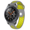 S.r10.7.10 Main Grey & Yellow StrapsCo Perforated Silicone Rubber Watch Band Strap Compatible With Samsung Galaxy Watch, Galaxy Watch Active & Gear