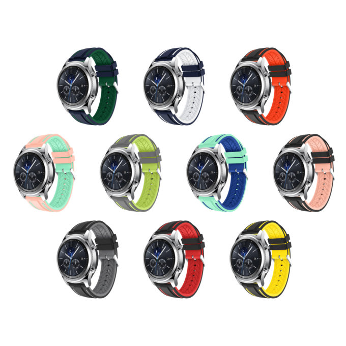 S.r8 All Colors StrapsCo Silicone Rubber Watch Strap With Quick Release Compatible With Samsung Galaxy Watch Gear S3 Classic Frontier Gear Live