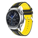 S.r8.1.10 Main Black & Yellow StrapsCo Silicone Rubber Watch Strap With Quick Release Compatible With Samsung Galaxy Watch Gear S3 Classic Frontier Gear Live