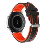 S.r8.1.12 Back Black & Orange StrapsCo Silicone Rubber Watch Strap With Quick Release Compatible With Samsung Galaxy Watch Gear S3 Classic Frontier Gear Live