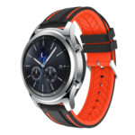 S.r8.1.12 Main Black & Orange StrapsCo Silicone Rubber Watch Strap With Quick Release Compatible With Samsung Galaxy Watch Gear S3 Classic Frontier Gear Live