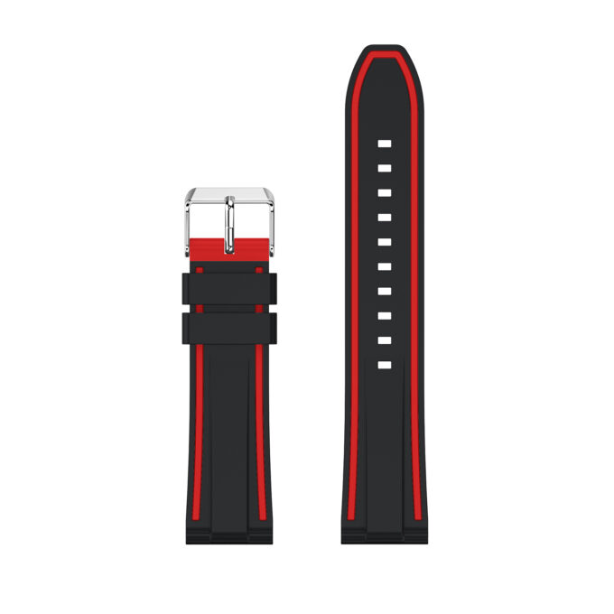 S.r8.1.6 Up Black & Red StrapsCo Silicone Rubber Watch Strap With Quick Release Compatible With Samsung Galaxy Watch Gear S3 Classic Frontier Gear Live