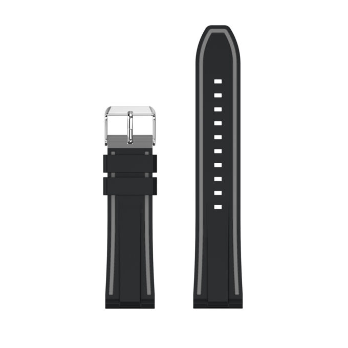 S.r8.1.7 Up Black & Grey StrapsCo Silicone Rubber Watch Strap With Quick Release Compatible With Samsung Galaxy Watch Gear S3 Classic Frontier Gear Live