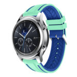S.r8.11.5 Main Mint Green & Blue StrapsCo Silicone Rubber Watch Strap With Quick Release Compatible With Samsung Galaxy Watch Gear S3 Classic Frontier Gear Live